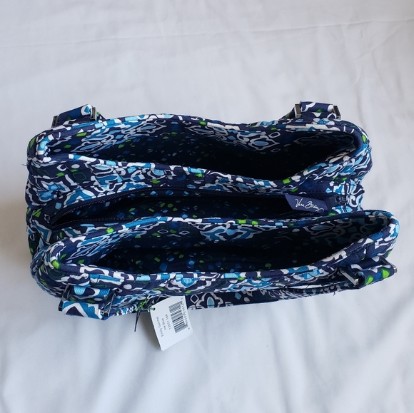 NWT Vera Bradley Emily Satchel in Ink Blue - Picture 4 of 7